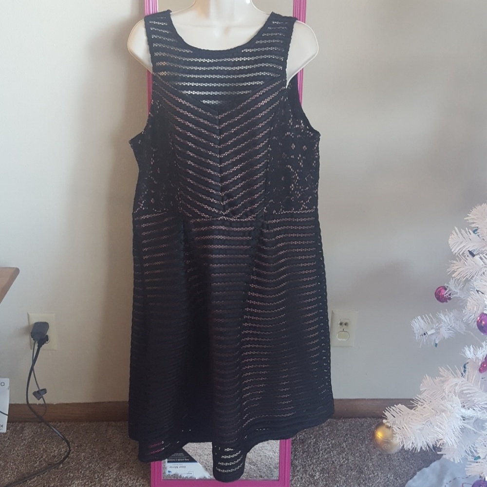 Black and nude dress